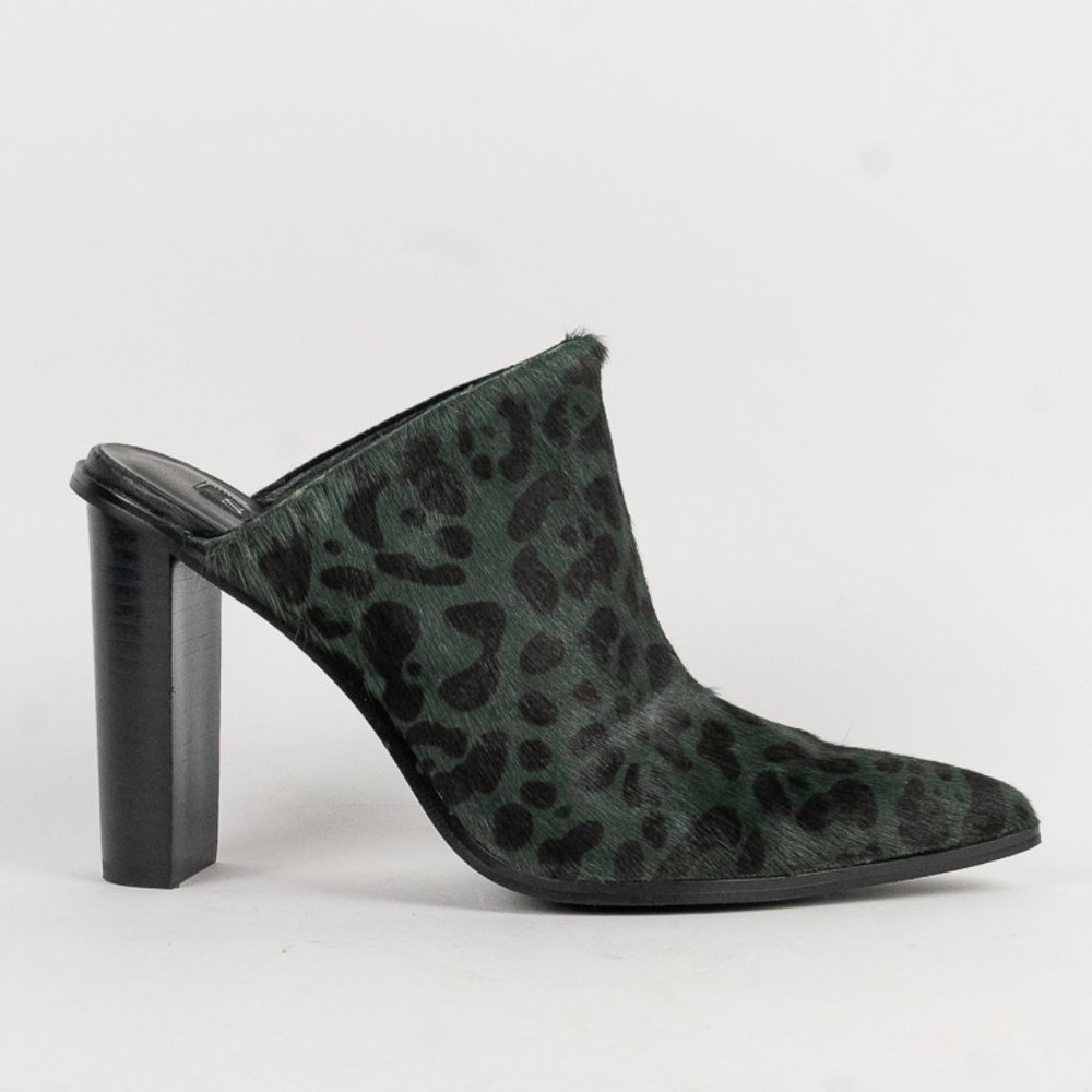 Senso Tink Green Leopard Pony Mules